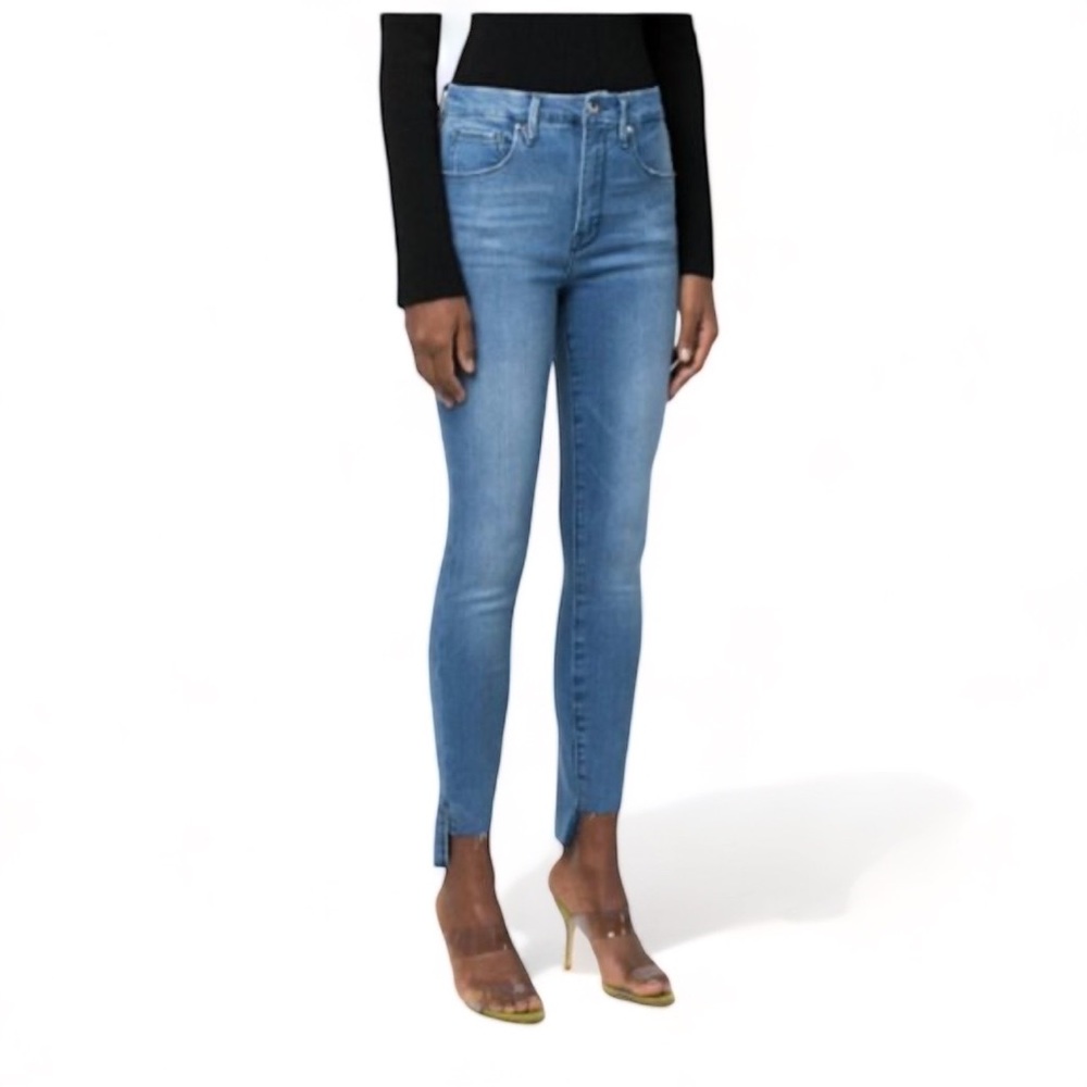 Good American Good Waist High Waist Step Hem Skinny Jeans Women's 8 / 29